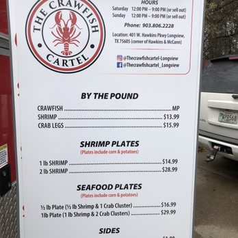 The Crawfish Cartel - When we picked up crawfish here on 1/24/2021, crawfish were $8.49/lb. - Food Trucks Near Me - Longview, Texas