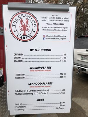 Menu photo 2 The Crawfish Cartel Longview, TX