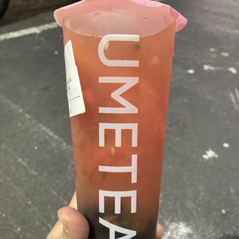 Ume Tea - Watermelon Passion Fruit Green Tea with pearl - Bubble Tea Near Me - Milpitas, California Ume Tea - Watermelon Passion Fruit Green Tea with pearl - Bubble Tea Near Me - Milpitas, California
