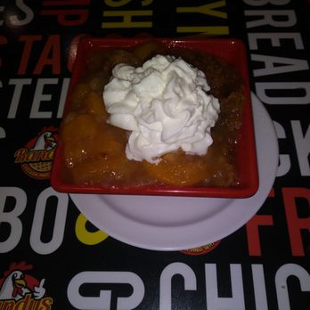 Randys Chicken And Waffles - Peach cobbler is amazing! - Soul Food Near Me - Lancaster, California
