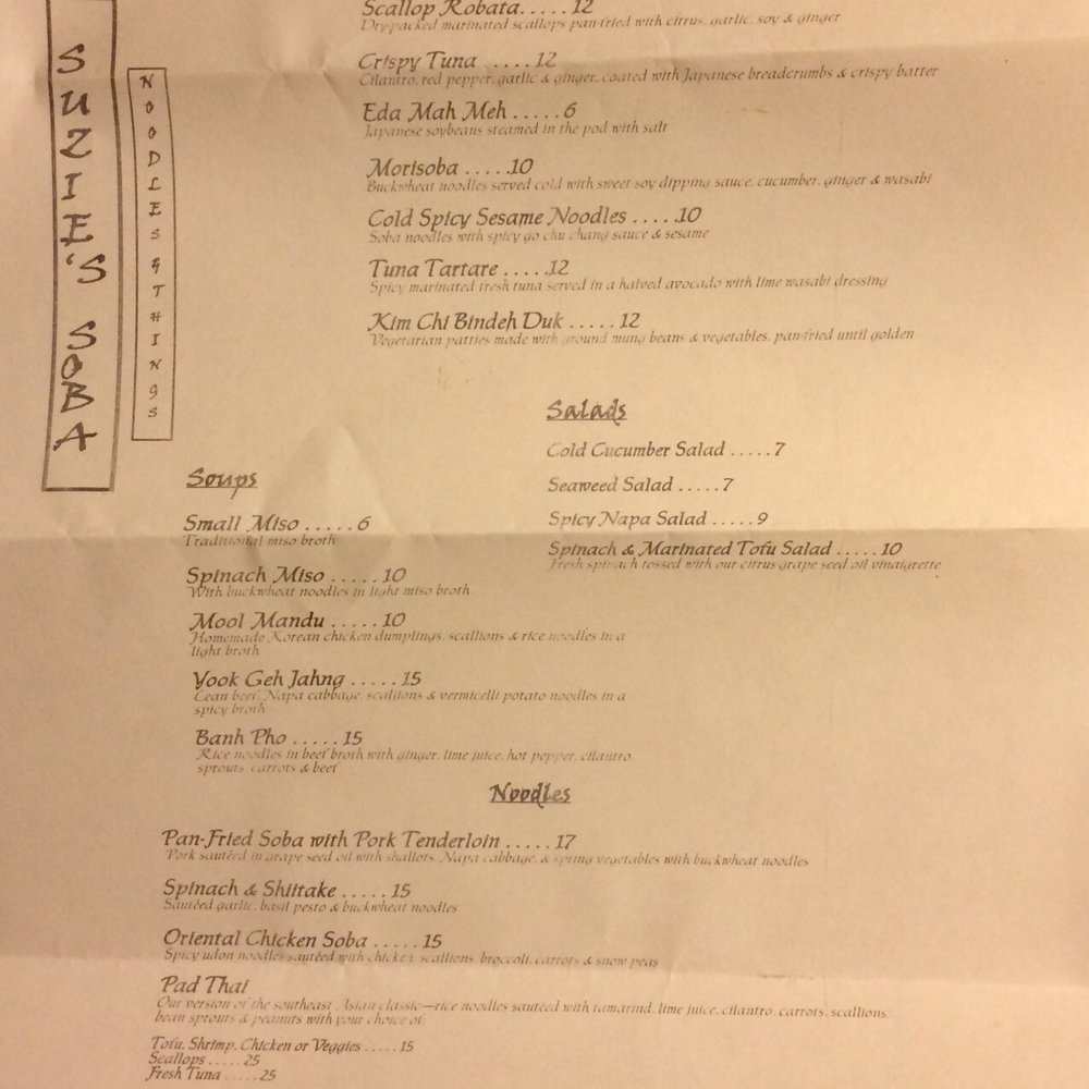 The menu, part I The menu, part I