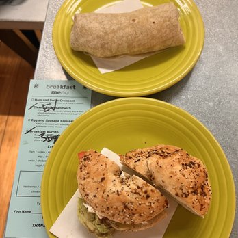 Cargo Coffee East - Breaky burrito and classic bagel sandwich - Coffee & Tea Near Me - Madison, Wisconsin