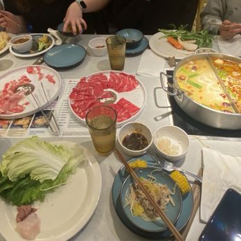 Happy Lamb Hot Pot - The spread - Mongolian Near Me - Chicago, Illinois