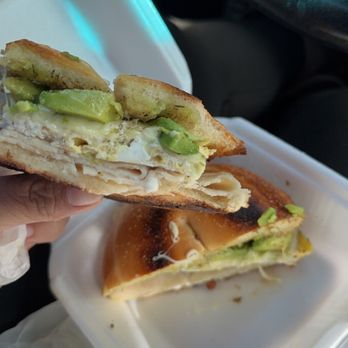 Alison’s Cafe House - Turkey egg & cheese added avocado bagel (very greasy) - Coffee & Tea Near Me - Turlock, California Alison’s Cafe House - Turkey egg & cheese added avocado bagel (very greasy) - Coffee & Tea Near Me - Turlock, California