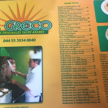 Taquería El Greco - Menu - Tacos Near Me - México, D.F., DIF Taquería El Greco - Menu - Tacos Near Me - México, D.F., DIF
