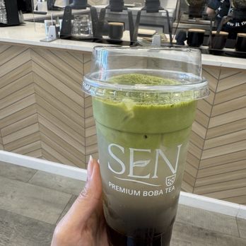Sen - Coconut matcha with boba - Bubble Tea Near Me - Lakewood, Washington