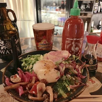 Three Rivers Brewstillery - Vegetarian ramen bowl and Altbier. - Distilleries Near Me - Farmington, New Mexico