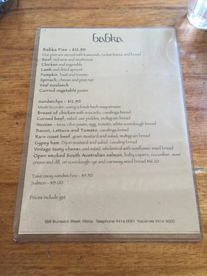 Menu photo 2 Babka Bakery Cafe Fitzroy, VIC Menu photo 2 Babka Bakery Cafe Fitzroy, VIC