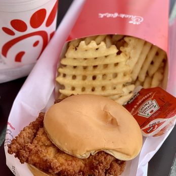 Chick-fil-A - Chick-fil-A- Chicken Sandwich, fries and a beverage. - Fast Food Near Me - Lafayette, Indiana