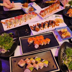 Crazy Tuna - No rice rolls, unagi nigiri, baked crawfish, Caliente AZ, and Cajun garlic tuna rolls