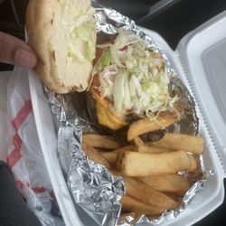 Capps Pizza - Me with a single burger my all time favorite!! Worth the drive from Cleveland.
