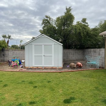 CRPM - Area before work began. Shed was moved, gravel removed, area graded and pavers installed. - Demolition Services Near Me CRPM - Area before work began. Shed was moved, gravel removed, area graded and pavers installed. - Demolition Services Near Me