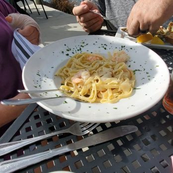 Harborside - The dry/under sauced shrimp scampi Alfredo that was ordered with extra sauce. - Seafood Near Me - Winter Haven, Florida Harborside - The dry/under sauced shrimp scampi Alfredo that was ordered with extra sauce. - Seafood Near Me - Winter Haven, Florida