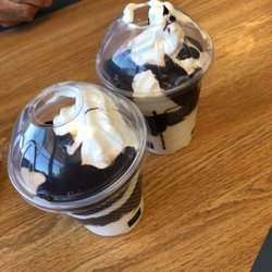 McDonald's - Oops! They used the wrong size cup on our ice cream sundaes...yay!!