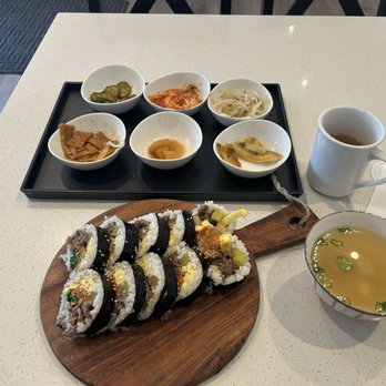 K-Kitchen - Bulgogi kimbap, delicious side, miso soup, and tea! - Korean Near Me - Lacey, Washington