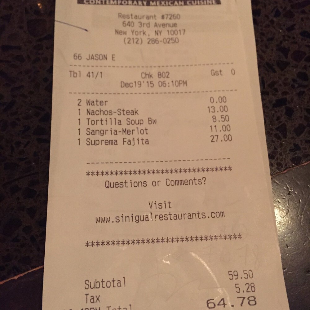 Sinigual - The damage for two. - Mexican Near Me - Manhattan, New York