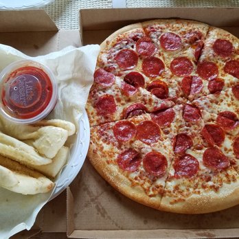 Little Caesar's Pizza - $5 Hot-N-Ready +  plain bread sticks. Thanks Mom :) - Pizza Near Me - Saint Clair Shores, Michigan