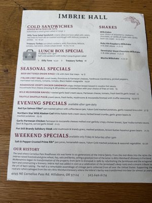 Menu photo 4 McMenamins Cornelius Pass Roadhouse Hillsboro, OR