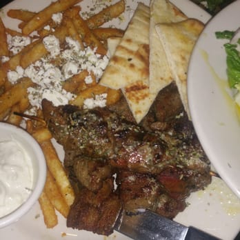Greek Island Grill - Beef platter medium well with greek fries - Greek Near Me - Hackensack, New Jersey Greek Island Grill - Beef platter medium well with greek fries - Greek Near Me - Hackensack, New Jersey