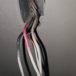 Here are the wires in a single gang box and not in a double gang as needed for the dryer outlet. Here are the wires in a single gang box and not in a double gang as needed for the dryer outlet.
