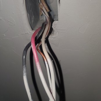 EZ Electric - Here are the wires in a single gang box and not in a double gang as needed for the dryer outlet. - Electricians Near Me EZ Electric - Here are the wires in a single gang box and not in a double gang as needed for the dryer outlet. - Electricians Near Me