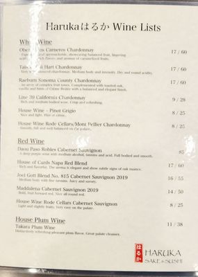 Menu photo 1 Haruka Sake and Sushi La Cañada Flintridge, CA