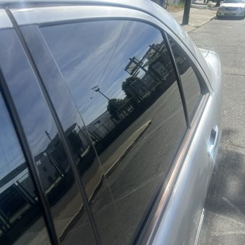 Jet Black Tint - Streaks on the window from wiping - Car Window Tinting Near Me - San Francisco, California