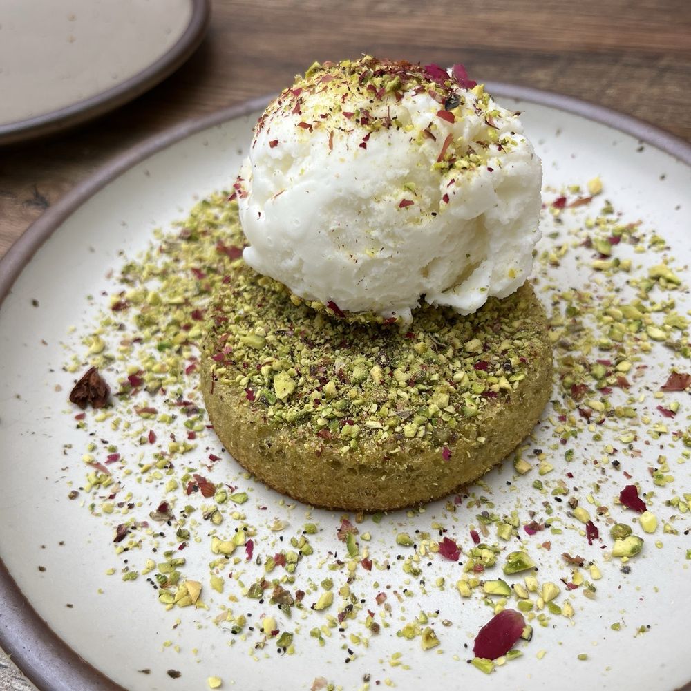 Delbar Middle Eastern - PISTACHIO LAVA CAKE - Persian/Iranian Near Me - Atlanta, Georgia