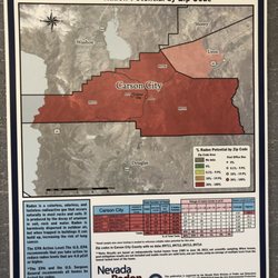 University of Nevada Cooperative Extension - Monday, May 6, 2019: Carson City radon map.