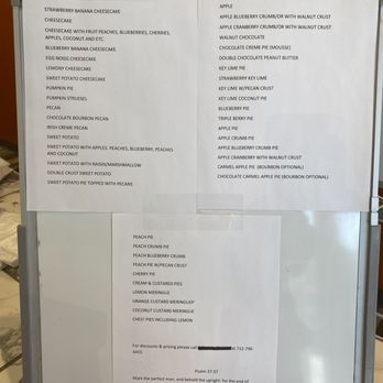 Pie King Cafe - a menu on a white board - Desserts Near Me - Charleston, South Carolina Pie King Cafe - a menu on a white board - Desserts Near Me - Charleston, South Carolina