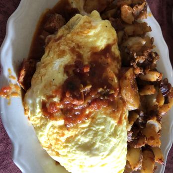 Lucile's Creole Cafe - Creole Omelette. Sorry for the orientation. - Cajun/Creole Near Me - Fort Collins, Colorado