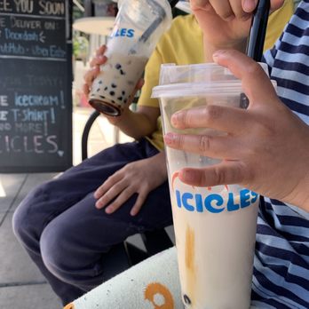 Icicles - Brown Sugar Fresh Milk w/Boba My 4 years old finished the whole cup by himself! - Desserts Near Me - Pleasanton, California