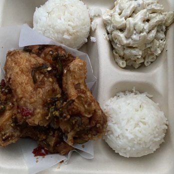 Good Chicken - Garlic chili chicken plate with Mac salad - Korean Near Me - Honolulu, Hawaii