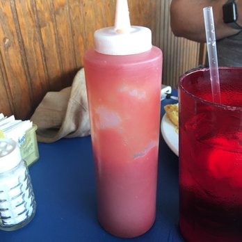 Cracked Conch Cafe - Ketchup..given the laid back location I love this ketchup!! - Seafood Near Me - Marathon, Florida