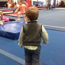Excel Gymnastics Academy - My son taking a break at Excel Gym