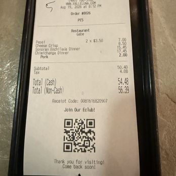 Valle Luna - Bill - Mexican Near Me - Chandler, Arizona Valle Luna - Bill - Mexican Near Me - Chandler, Arizona