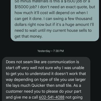 Handyman Hendricks - This is me asking for clarification since he said that an appointment wasn't needed. - Handyman Near Me - Surprise, Arizona