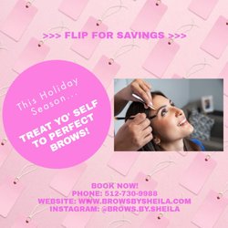 Brows by Sheila - Appointments available. Text or call 512-730-9988 to book.