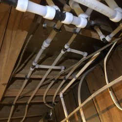 Rapid Response Plumbing, Heating and Cooling - Full home water line repipe. Replaced old galvanized water lines with grade A Uponor pex and expansion fittings