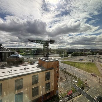 Courtyard by Marriott SEC - View of the River Clyde and the Scottish Event Campus across the street - Hotels Near Me - Glasgow, GLG