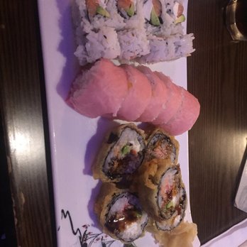 Kabuki Sushi & Thai - Vegas bomb, Pink (?), & Philadelphia rolls, all you can eat $20 meal. - Sushi Bars Near Me - Ballwin, Missouri Kabuki Sushi & Thai - Vegas bomb, Pink (?), & Philadelphia rolls, all you can eat $20 meal. - Sushi Bars Near Me - Ballwin, Missouri
