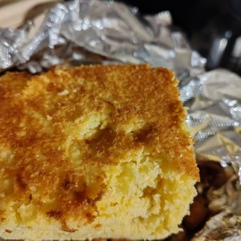 Hambone's BBQ Smokehouse - FROZEN THAWED OUT COLD CORN BREAD - Barbeque Near Me - Bellflower, California