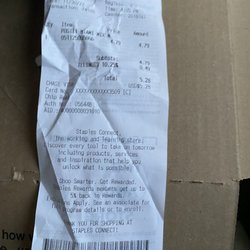 Staples - A receipt