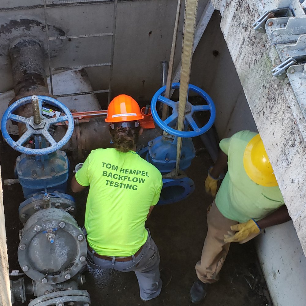 Slide of Hempel Backflow Testing