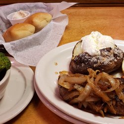 Texas Roadhouse - Came with broccoli and rolls, plenty for two people!