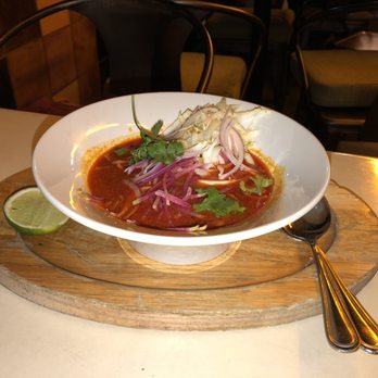 Prospect Gourmand - Soup of the Moment ( Pozole) - New American Near Me - Beverly Hills, California Prospect Gourmand - Soup of the Moment ( Pozole) - New American Near Me - Beverly Hills, California
