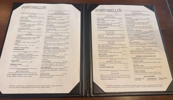 Menu photo 1 Portobello's Salinas, CA