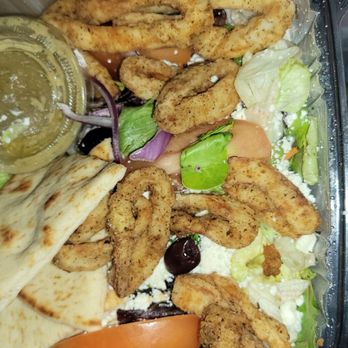 George's Greek Cafe - Calamari salad.....not good. Calamari taste awful - Greek Near Me - Long Beach, California George's Greek Cafe - Calamari salad.....not good. Calamari taste awful - Greek Near Me - Long Beach, California