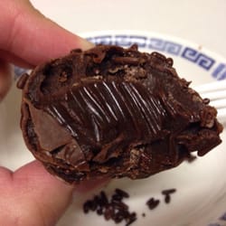 Pao De Mel Bakery - Inside of a Brigadeiro after a bite