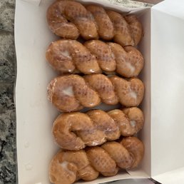 a box of glazed donuts a box of glazed donuts